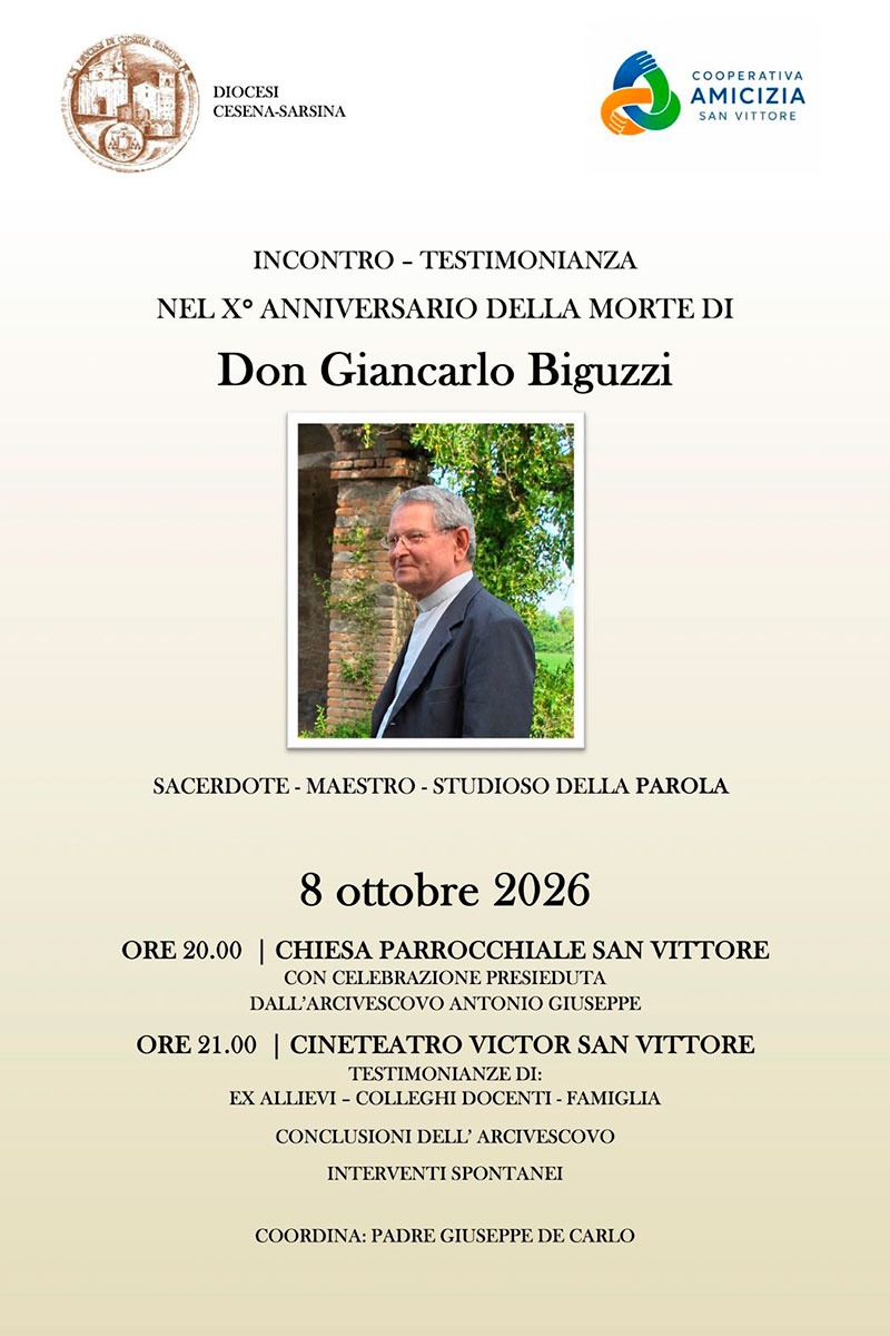 INCONTRO – TESTIMONIANZA NEL X ANNIVERSARIO DELLA MORTE DI Don Giancarlo Biguzzi